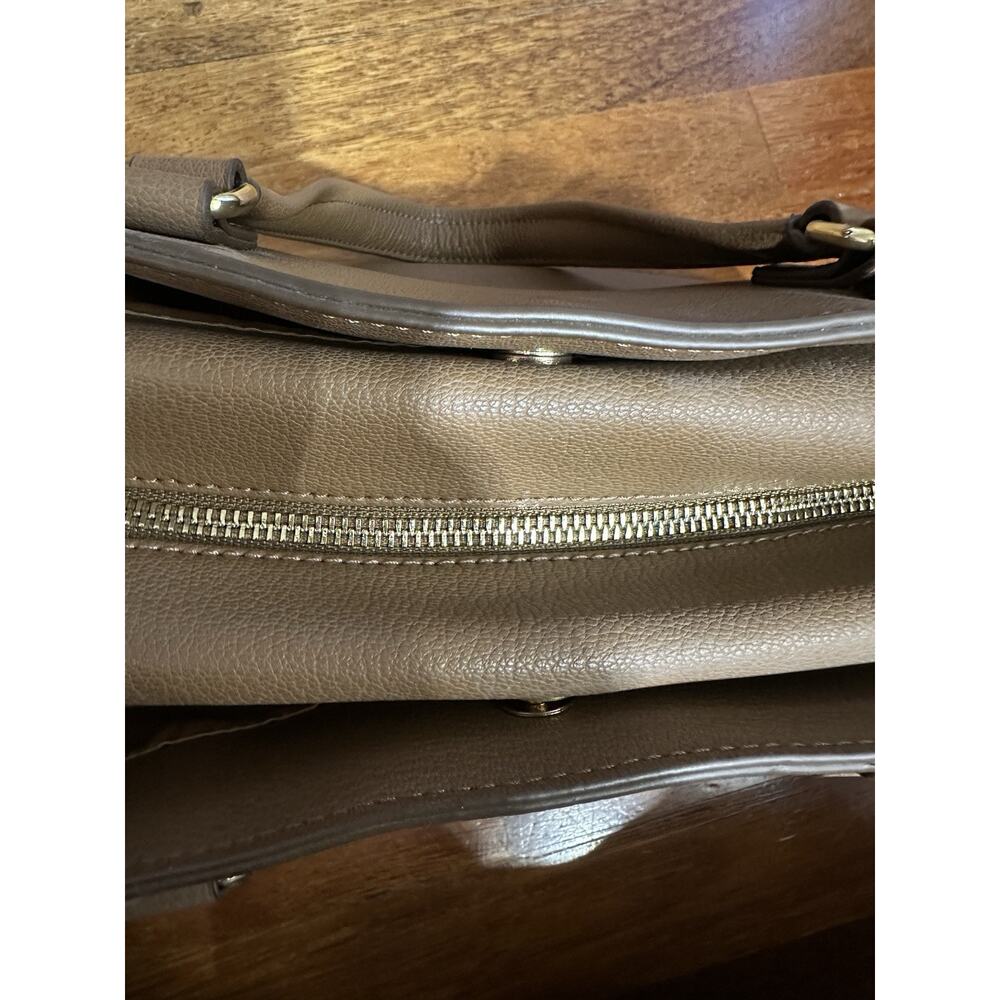 ORA DELPHINE SATCHEL PEBBLE LEATHER CAMEL TAN 12" X 7" SMALL Bag CLASSIC LUXURY - Picture 12 of 16